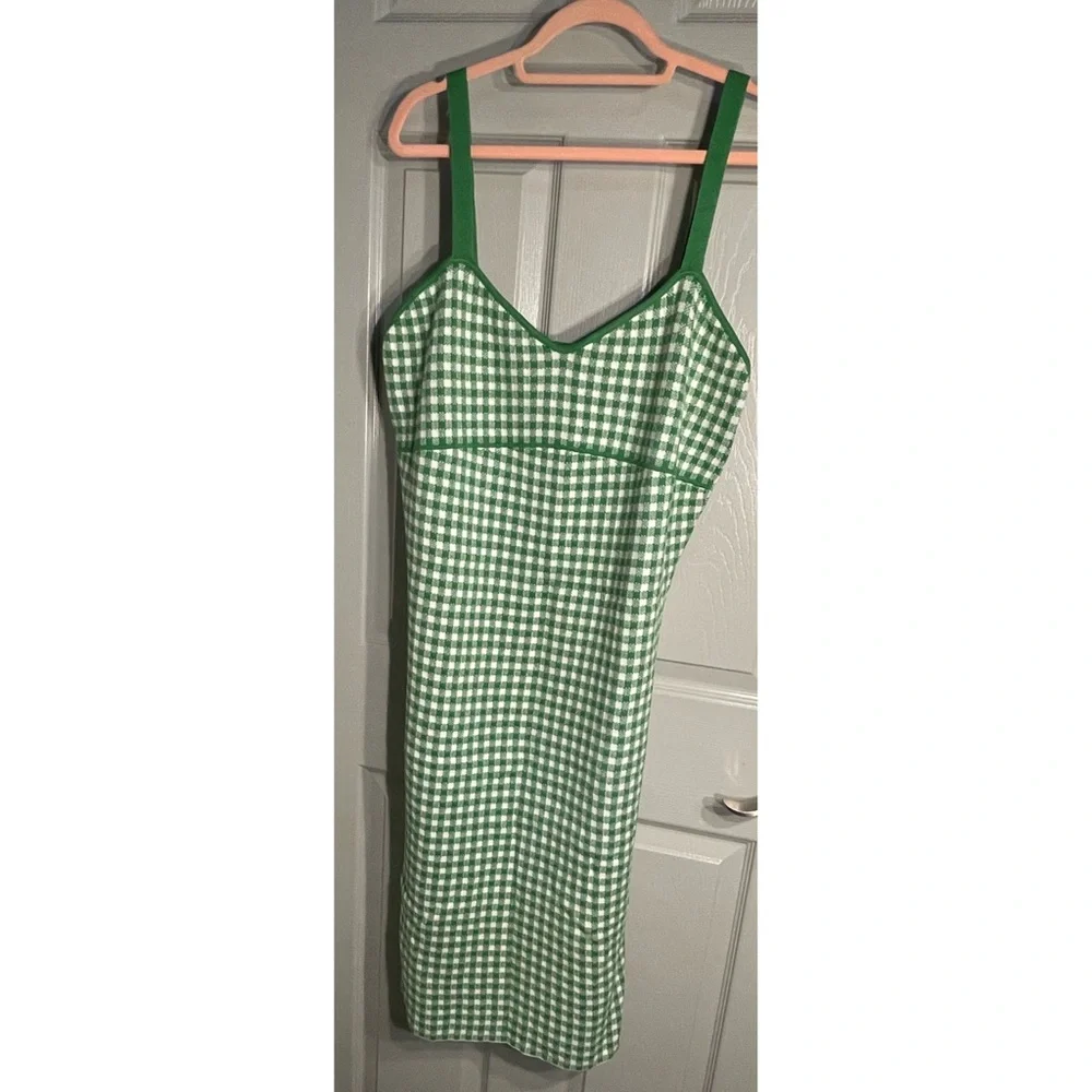 Anthropologie Gingham Knit Mini Dress NWT SZ XL - Picture 5 of 14